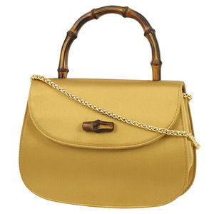 Gucci Bag collection Bamboo Satin Brown addition handbag